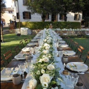 Rustic Long Table Centerpiece