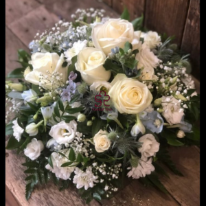 Serene Blue & White Sympathy Cushion