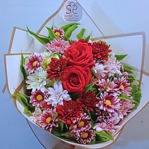 Crimson Blush & Petal Symphony Bouquet