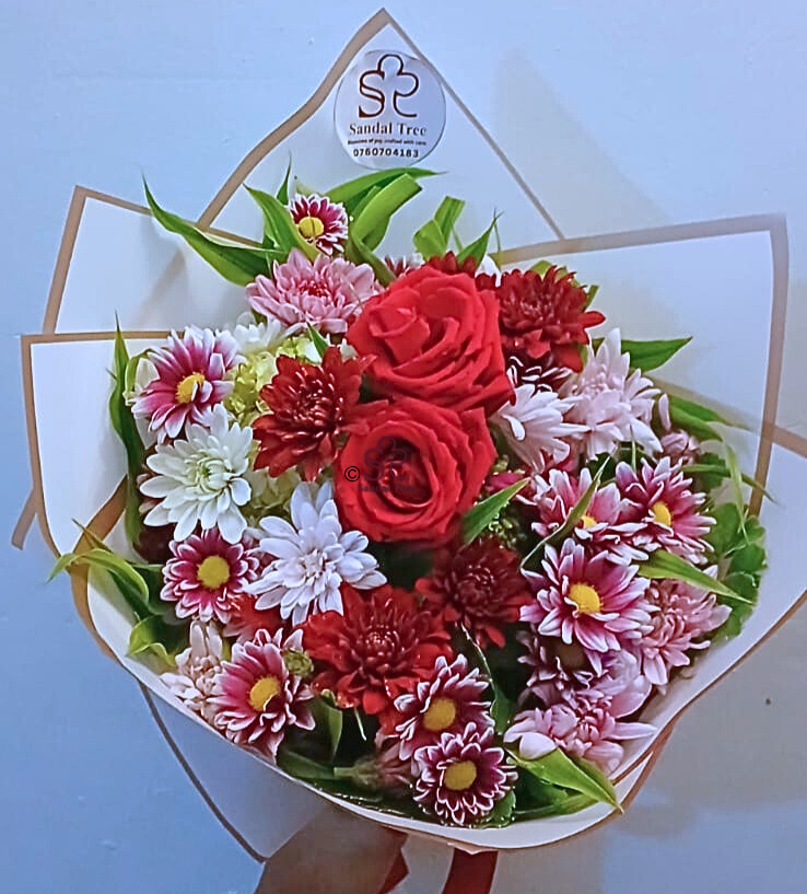 Crimson Blush & Petal Symphony Bouquet