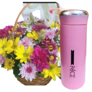 Modern Muse Pink Steel Floral Set