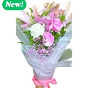 Enchanting Lilies & Pink Rose Bouquet
