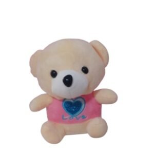 Sweet "Love" Teddy Bear with Sparkly Blue Heart – Romantic Plush Gift