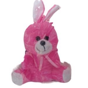 Vibrant Hot Pink Bunny Plushie – Long Eared Stuffed Rabbit Toy