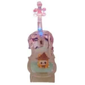 Musical Violin Shape Liquid Motion Timer with Miniature Character