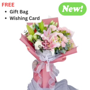 "Amma’s Grace" Pink Lily Mother’s Day Bouquet