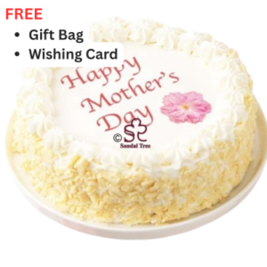 Snowy Blossom Vanilla Ribbon Cake