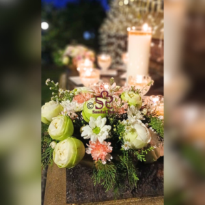 Sacred Vesak Lotus and Pink  Puja Arrangement