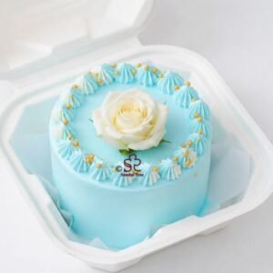 Blue Rose Mini Cake