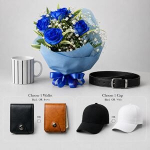 Royal Blue Rose Men’s Day Gift Bundle