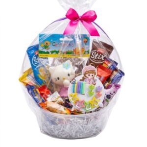 Hello Kitty Plush & Star Hair Clip Display Treat Basket