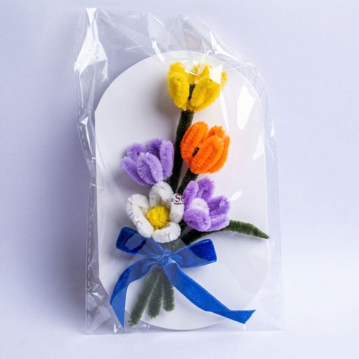 Handcrafted Multi-Flower Bouquet Card