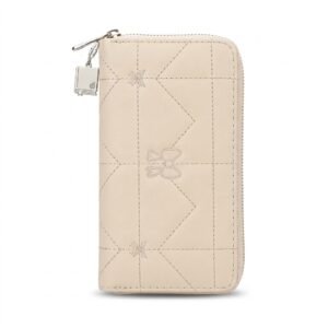 Premium Cream Zip-Around Clutch Wallet – Teacher’s Day Editio